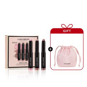 [25 홀리데이] 크렘 드 라 크렘 캐비어 스틱 아이 트리오[+새틴 파우치]