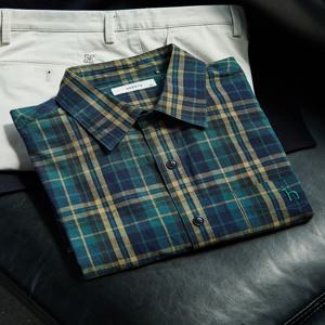 남성 [[25FW]] HZSH5C103E3 [시즌오프]이지케어 딥그린 체크 셔츠