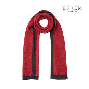 에르헴 24FW 캐시미어 100 배색 니팅머플러 1종