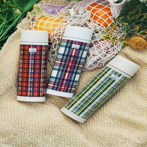 체크무늬 스크류 마호병 480ml 보온,보냉  레트로 에디션