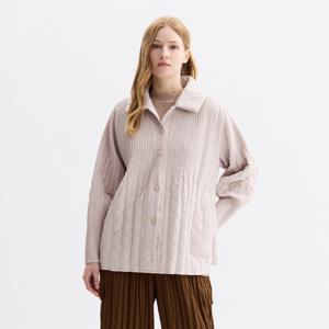 [최초가 258000원] 시그니처 커브 라인 퀼팅 하프 자켓_EPJKW225081