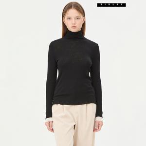 울 소매 포인트 터틀넥 티셔츠 SATS31461