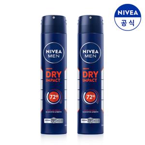 데오드란트 스프레이 드라이 임팩트 200mlX2개