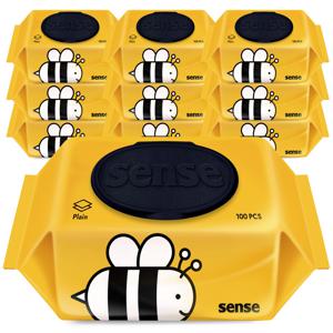 센스 꿀벌 물티슈 100매 10팩 40g