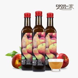 애플 사이다 비니거 비네거 500ml x 3병 유기농 사과 초모 식초 애사비 에사비