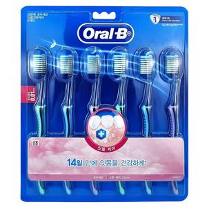 오랄비 고탄력 초미세모 잇몸전문케어 6입  칫솔 잇몸전문케어 6개입 0.01mm