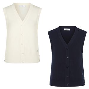 여성 브이넥 니트 베스트 121D3SV181