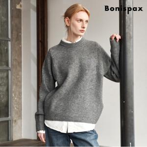 정상가:69,000원 ㅣ 무지 라운드넥 루즈핏 긴팔 니트 (XP4KT023L0)