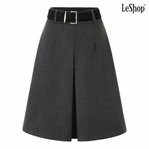 정상가:89,000원 ㅣ 오피스 핀턱 벨티드 미디 스커트 (DP4WH012A)