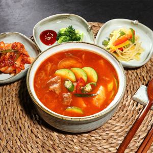 금강수림 한돈고추장찌개 1kg 2~3인분 간편식 수제밀키트 홈쿡 집들이 낚시 야외 서울양재동 맛집