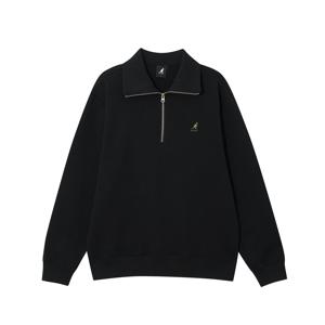 하프 집 세미오버핏 스웨트셔츠 1792 블랙