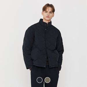 지오다노 남성 레귤러핏 목넥 나일론 퀼팅 경량 패딩 자켓 075917