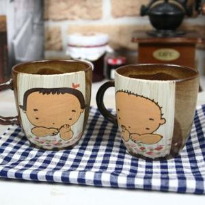 예쁜 귀여운 2P 도자기머그컵 도자기컵 머그컵세트 커피컵 머그 머그컵선물 예쁜커피잔