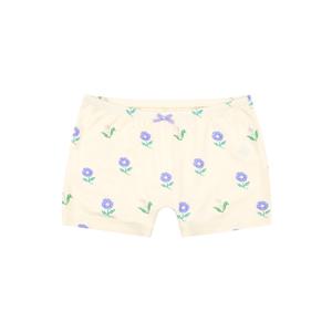 [베베드피노 언더웨어] [키즈]여아블루플라워뱀부사각팬티_BU41UP406