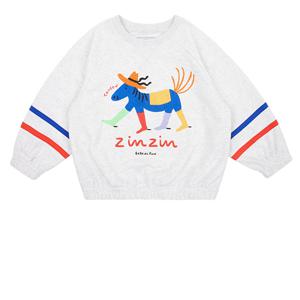 [키즈]멜란지그레이꾸꾸홀스맨투맨티셔츠_BU51MR305