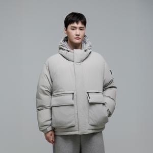 N244UDW100 쿠온 아웃포켓 구스 다운 점퍼 ICE GREY