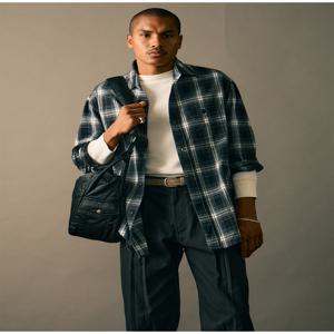 남성 HZSH5F804BK [HIS]블랙 플라넬 셔츠