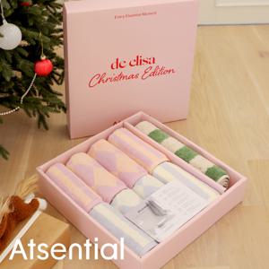 [앳센셜x드엘리사] 파스텔 타월 크리스마스에디션 16P+2P- MIX