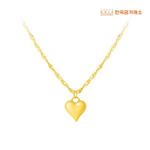 [한국금거래소]24K 골든 하트 목걸이+24K골드0.5g