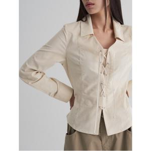 코듀로이 블라우스 - 아이보리 (355X64LY10)