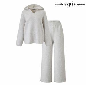 정상가:139,000원 ㅣ 후드 오버핏 니트 밴딩 팬츠 셋업 (NP4OW001L0)