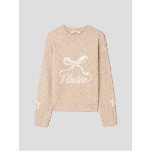 리본 풀오버  베이지