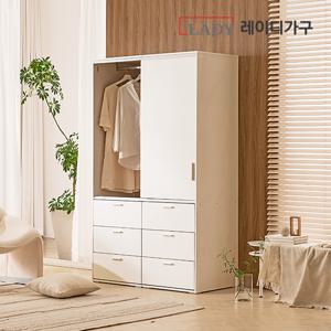 이안 빅 슬라이딩 옷장 1200 서랍형