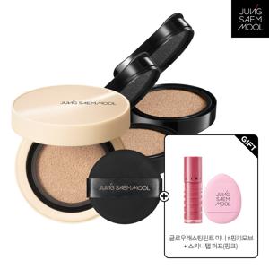 스킨 누더 커버레이어 쿠션 본품+리필 2 + 글로우래스팅 틴트 미니+ 스키니탭 퍼프(핑크)