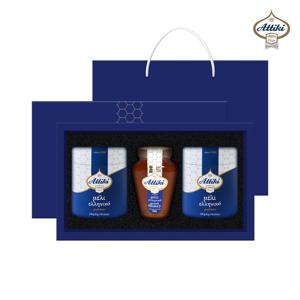 [선물세트] 아티키 그릭 허니 타임 천연꿀 500g 1병 + 타임 스틱 2박스