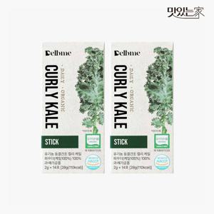 델브미 유기농 동결건조 그린 곱슬 컬리 케일 100% 스틱형 28g, 2개