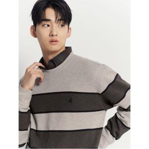 스트라이프 스웨트 셔츠  브라운 (BC4X41O14D)