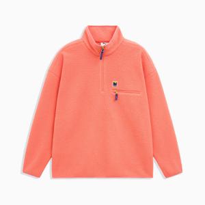 푸마 남녀공용 플리스 하프집업 티 U Fleece Half-zip Tee 529491-01