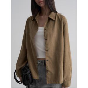 스웨이드 셔켓  옐로이시 브라운 (355964LY3B)