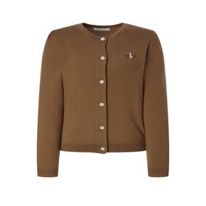 헤지스 여성 [[25FW]] HSSW5DC75CM [시즌오프][HAZZYS HARRY] 해리 자수 라운드넥 가디건 카멜