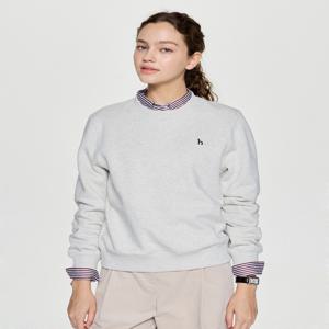 헤지스 여성 [[25FW]] HSTS5D901IV [시즌오프][아이코닉][SET-UP] 코튼 블렌드 기모 스웨트셔츠 아