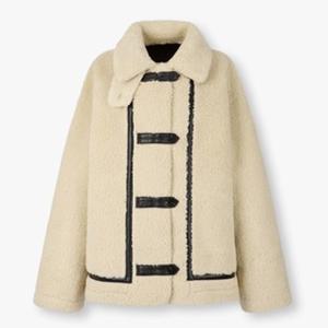 [정상가 359,000] 신세틱 레더 배색 무스탕 9165461881