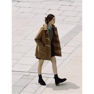 더플 미디엄 코트  옐로이시 브라운 (BF5Y30C11B)