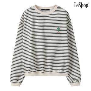 정상가:69,000원 ㅣ 선인장 자수 단가라 기모 맨투맨 티셔츠 (DP4LW009A)