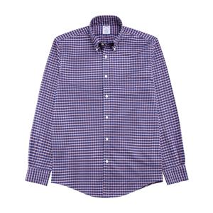 레귤러핏 논아이론 옥스포드 체크 셔츠 (네이비) (BBTHMF7999QES)