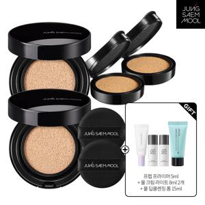 에센셜 스킨 누더 롱웨어 쿠션 (본품+리필) X2EA + 프라이머 5ml+물크림 라이트 8ml *2EA+딥클렌징 폼 15ml