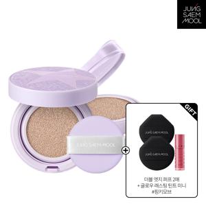 [홀리데이 에디션]  에센셜 스킨 누더 쿠션 (본품+리필) + 더블엣지퍼프2p + 글로우래스팅 틴트 미니