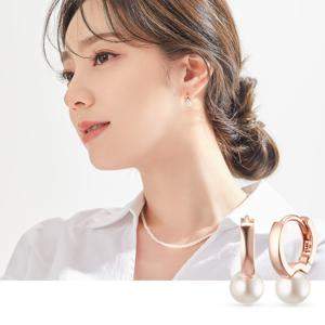 18k 모던 스와진주 링귀걸이2type_5mm