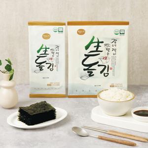 햇 곱창 생 돌김 초사리 무조미 두번 구운 김 9g x 10봉 (전장4매/반절8매)