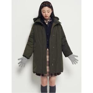 클래식 야상 다운 롱기장 점퍼  카키 (BF5Y38C02H)