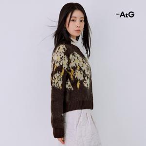 [최초가 79,900원]25F/W 모헤어혼방 플라워 자카드 니트자켓