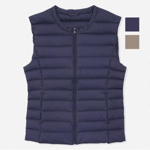 여성 라운드넥 경량 패딩조끼(NEY613)