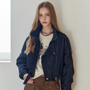 벨벳 코듀로이 라이더 패딩 점퍼