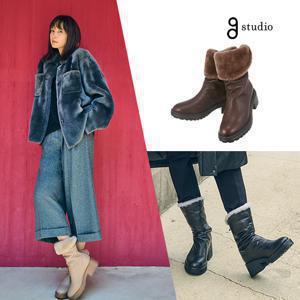 [지스튜디오] 리얼퍼 슬라우치 부츠