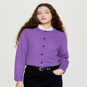 헤지스 여성 [[25FW]] HSSW5D004U2 [시즌오프]베이비알파카 블렌디드 홀가먼트 라운드넥 가디건