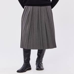 헤지스 여성 [[24FW]] WSSK4D905G2 [가격인하][스테디셀러]그레이 플리츠 스커트